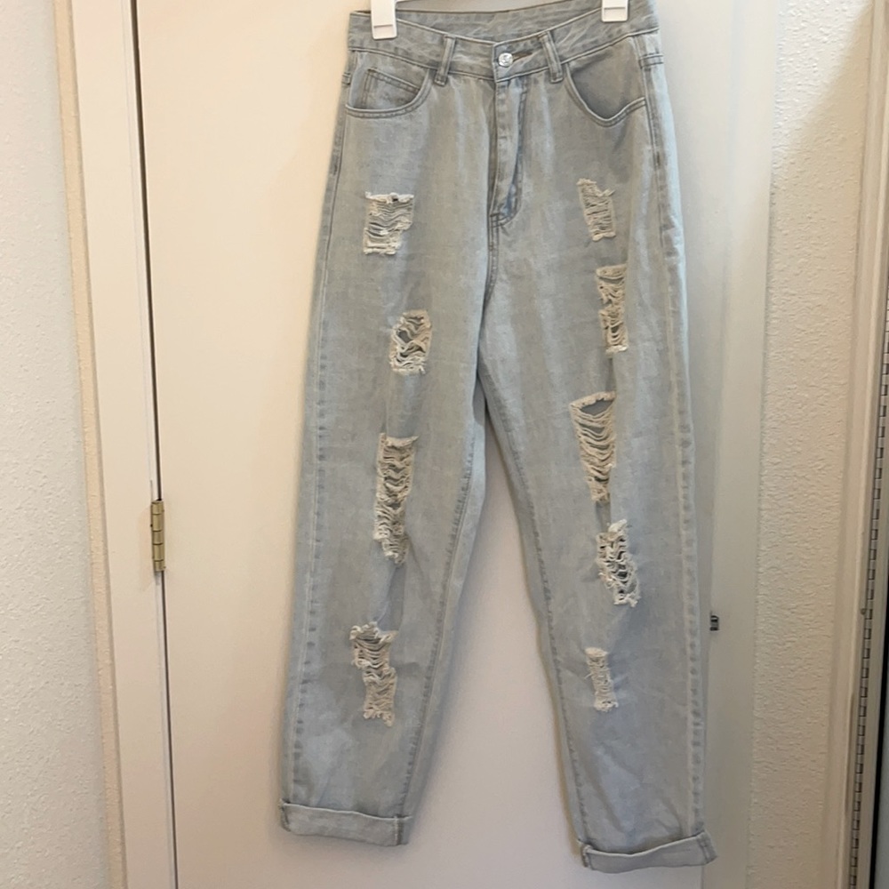 SHEIN boyfriend high waisted jeans
